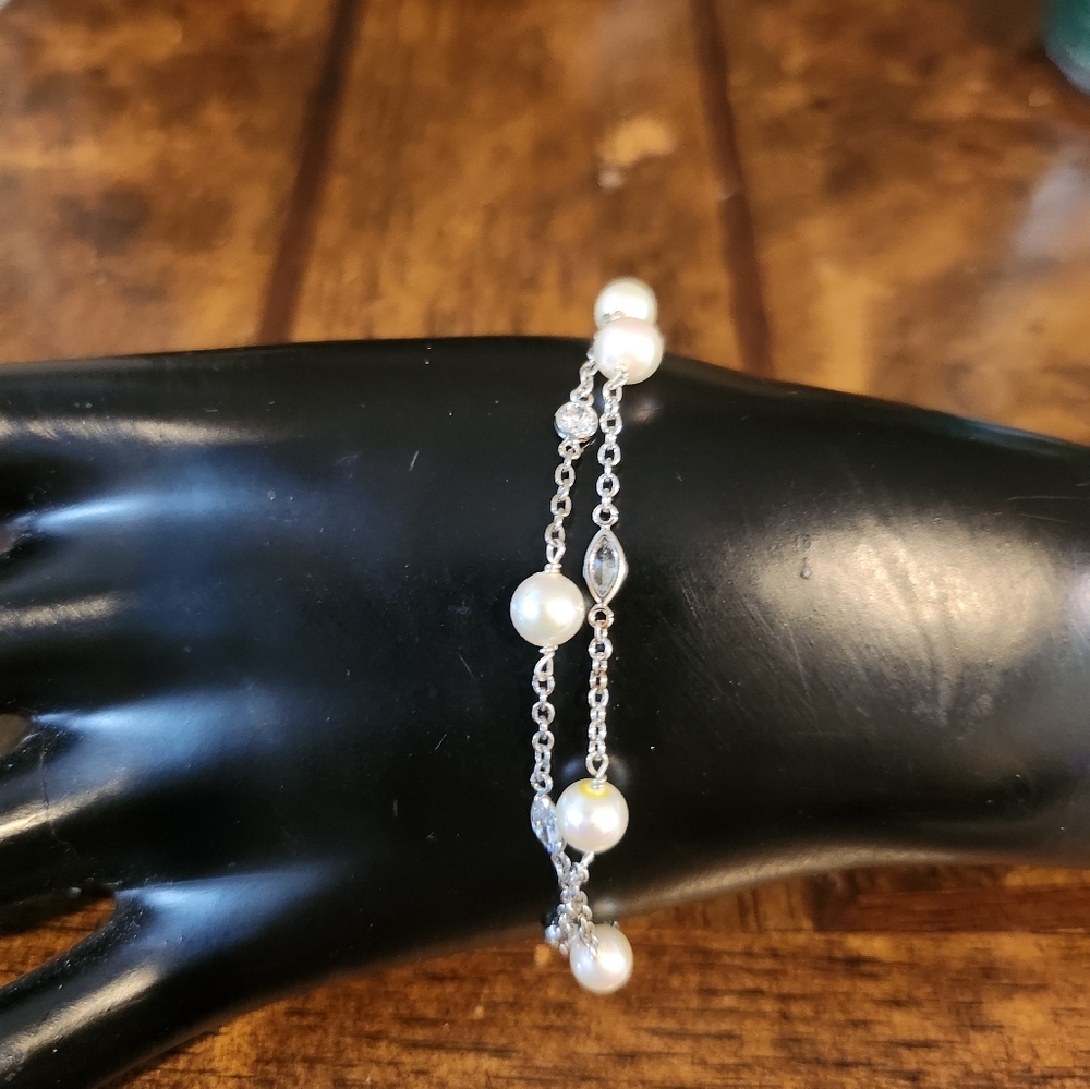 925 sterling silver beaded bracelet